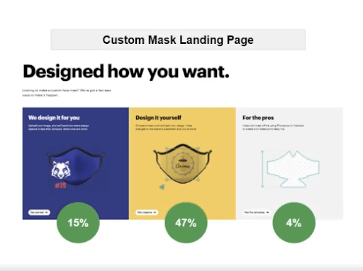 designed how you want landing page by vistaprint