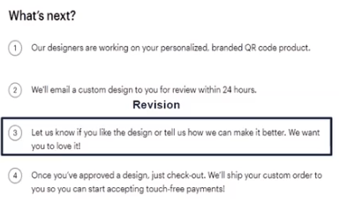 the revision process on vistaprint